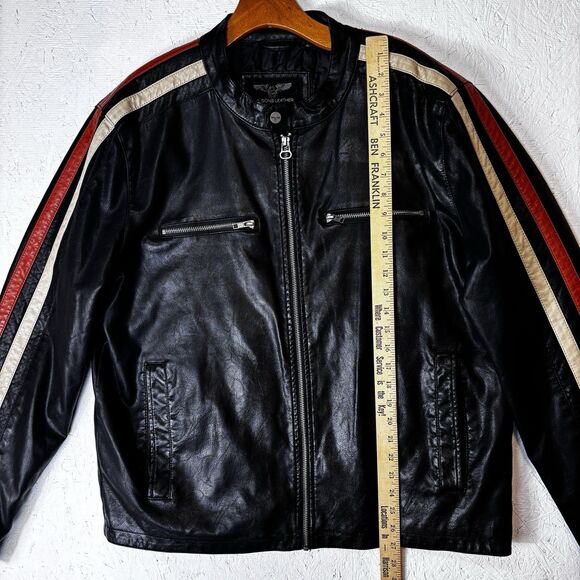 Wilson Leather Moto Jacket Men’s Size XL Soft Leather Zippers Work - Picture 12 of 16